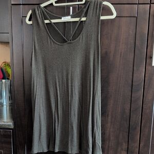 Free Kisses Olive Green Sleeveless Tank with Strappy Back